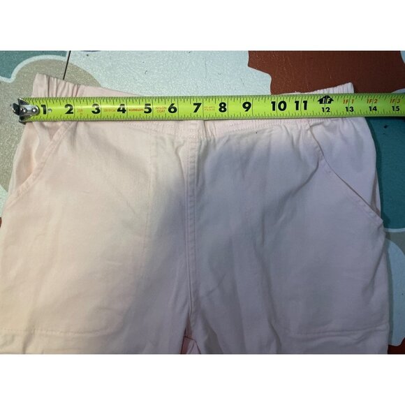 Croft and Barrow Light Pink Pull On Elastic Waist Flat Front Cropped Pants Sz 4P - Picture 5 of 8